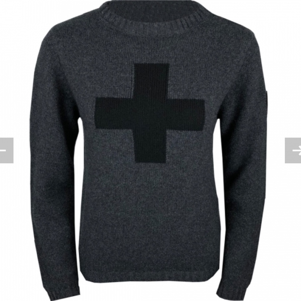 M.Miller Suisse Cashmere Sweater in Charcoal and Black